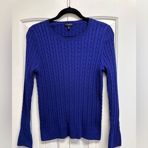 Talbots Royal Blue Cable Knit Sweater